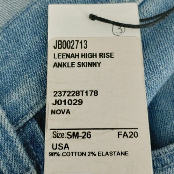 NWT J BRAND Leenah High rise metallic coated skinny ankle jeans - Picture 8 of 12